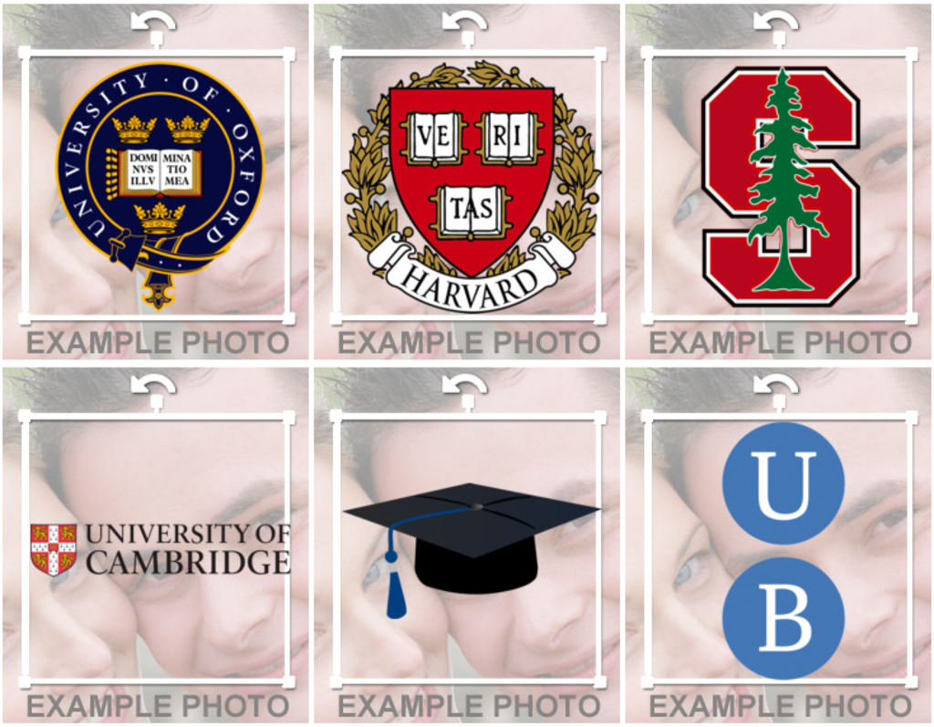 Ajouter logos universitaires à vos photos