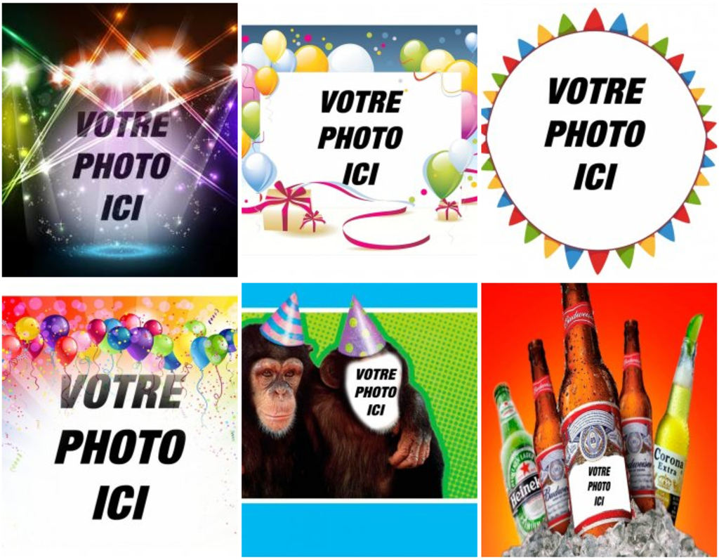 Ajoutez vos photos aux cadres drôles pour les fêtes