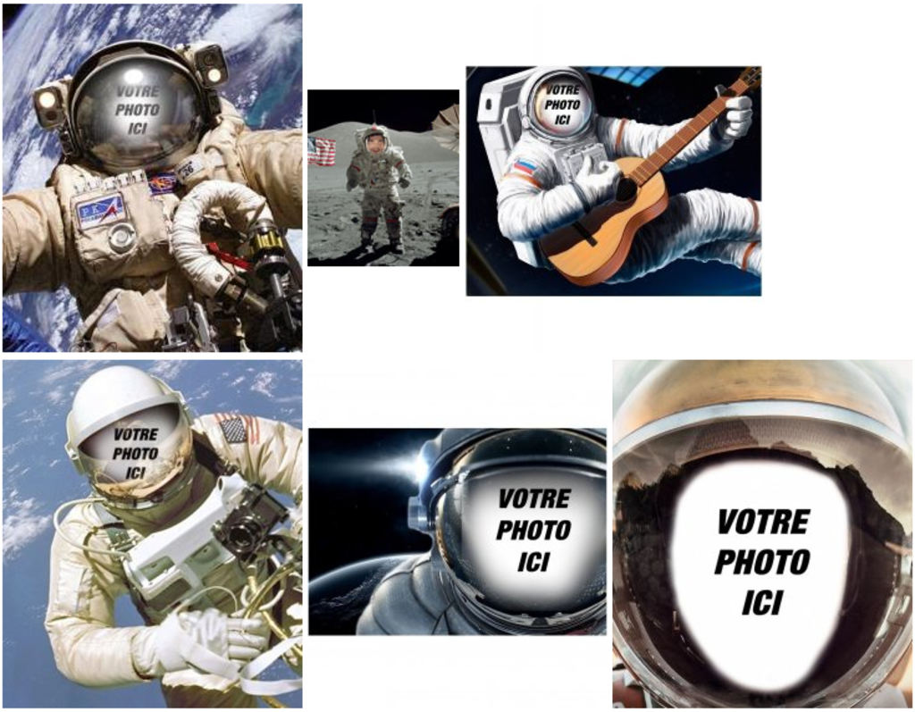 Astronautes photomontages
