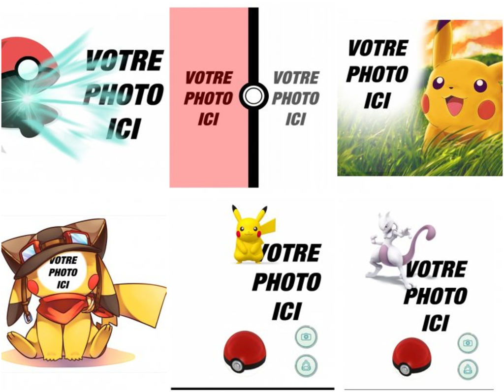 Autocollants et décorations pour vos photos de Pokemon