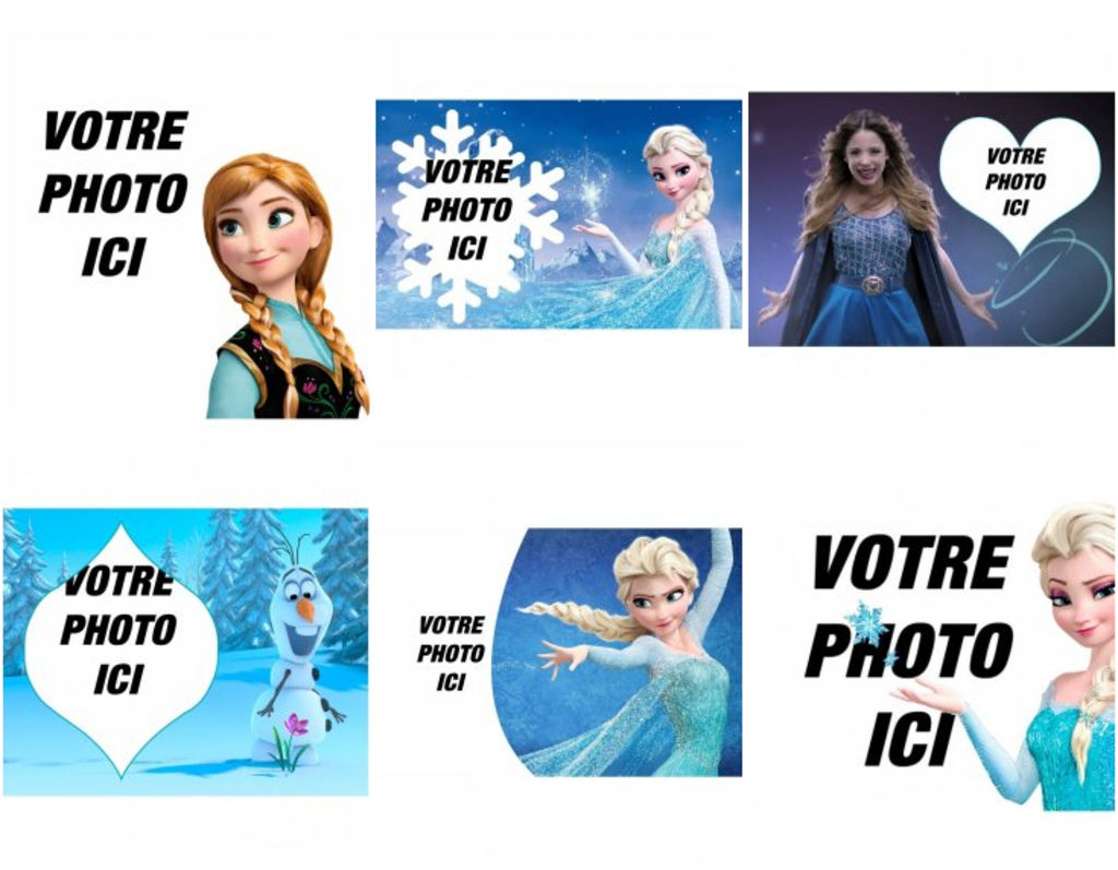 Cadres de Frozen, collages et plus