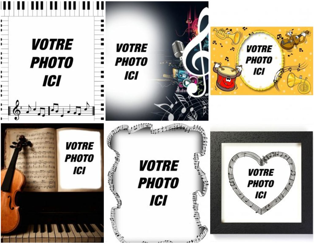 Cadres de musique pour vos photos