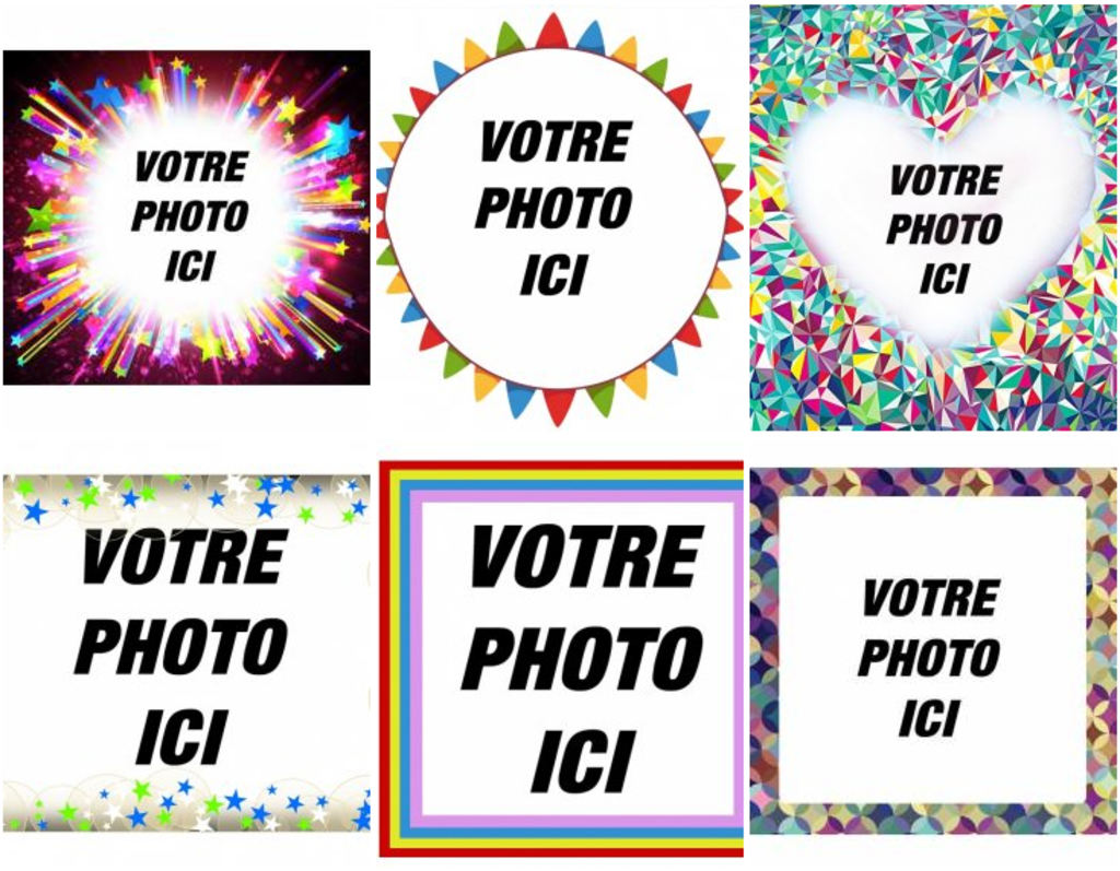 cadres photo de couleurs à faire avec vos photos