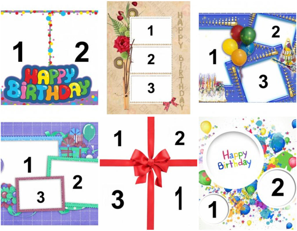 Collage anniversaire pour mettre vos photos