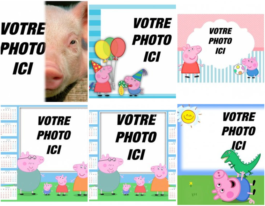 Effets avec des photos de Peppa Pig