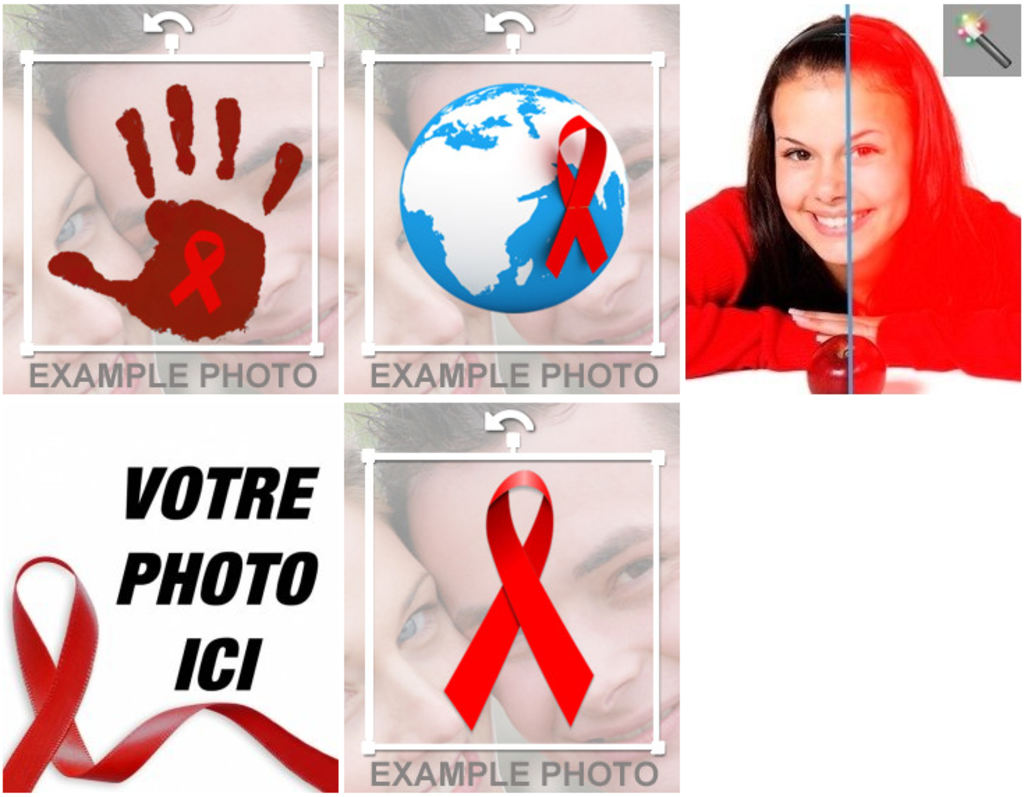 Effets photo à l'appui de la lutte contre le sida pour vos photos