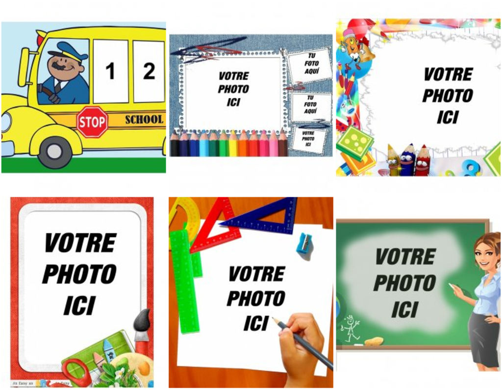 Effets photo avec des thèmes scolaires pour modifier avec votre photo