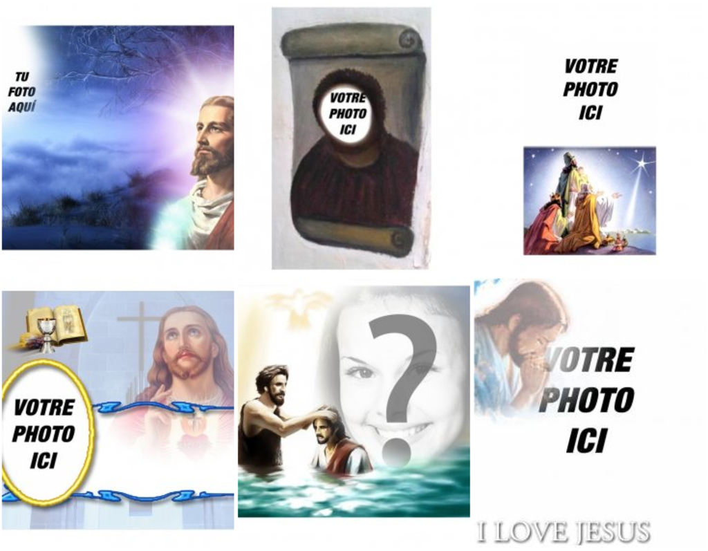 Effets photo avec la figure de Jésus