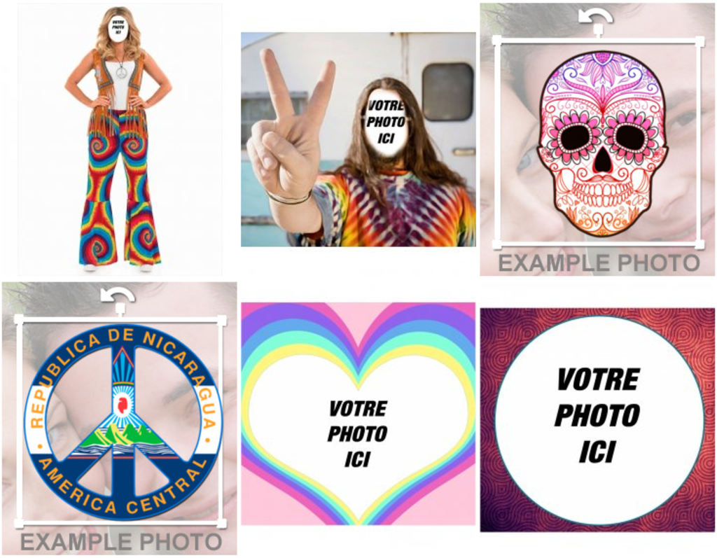 Effets photo de hippies