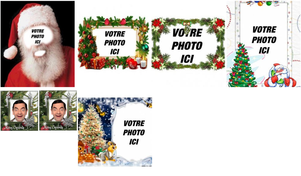 Montages de photos avec raison de Noël