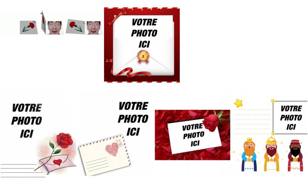 Personnalisez ces effets de cartes que vous pouvez envoyer avec votre photo