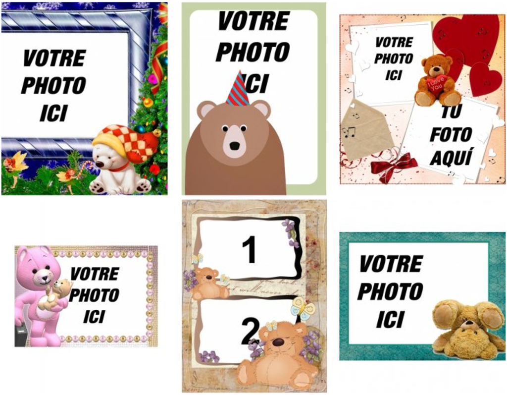 Photo montages avec ours en peluche