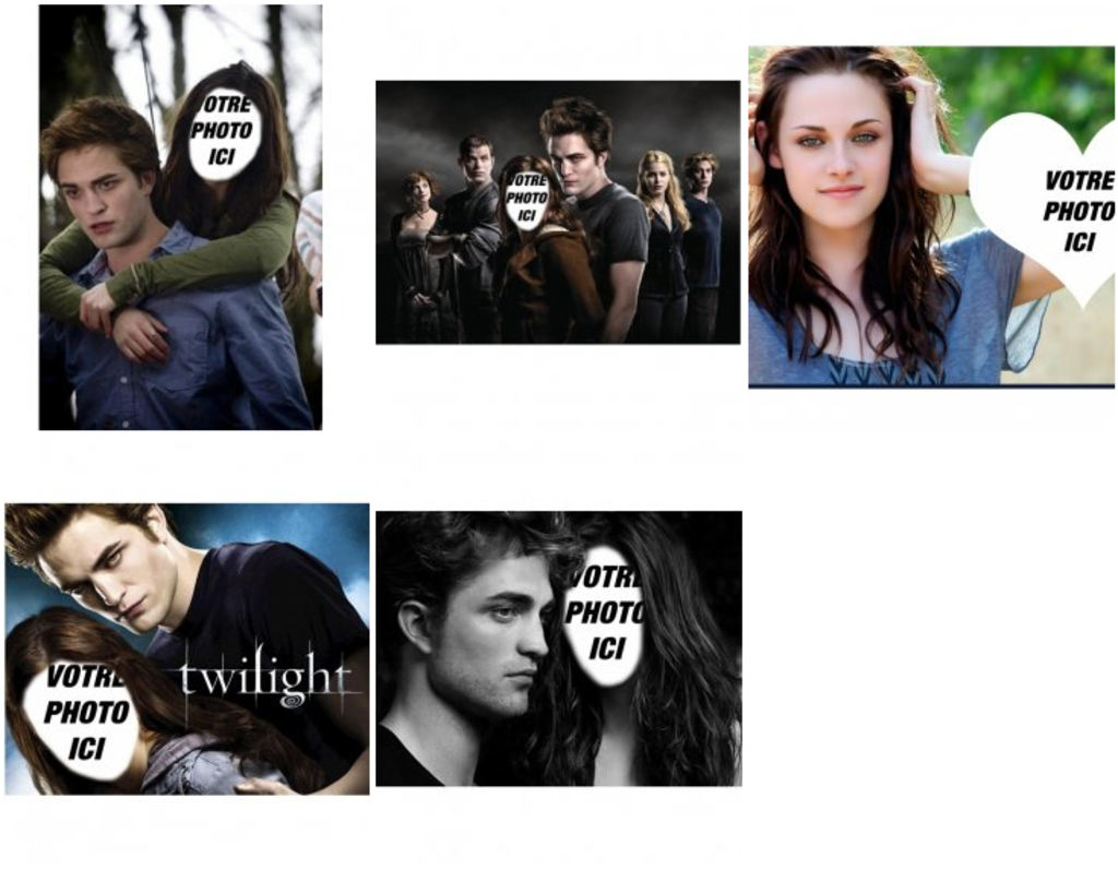 Photomontages avec des personnages de la saga Twilight