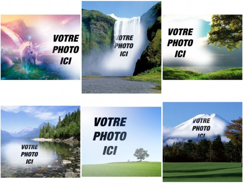 Photomontages avec fond de montagne