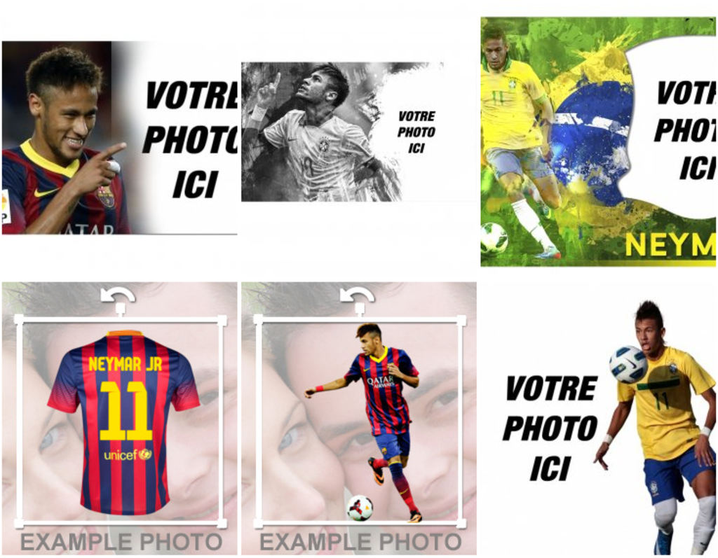 Photomontages avec footballeur Neymar