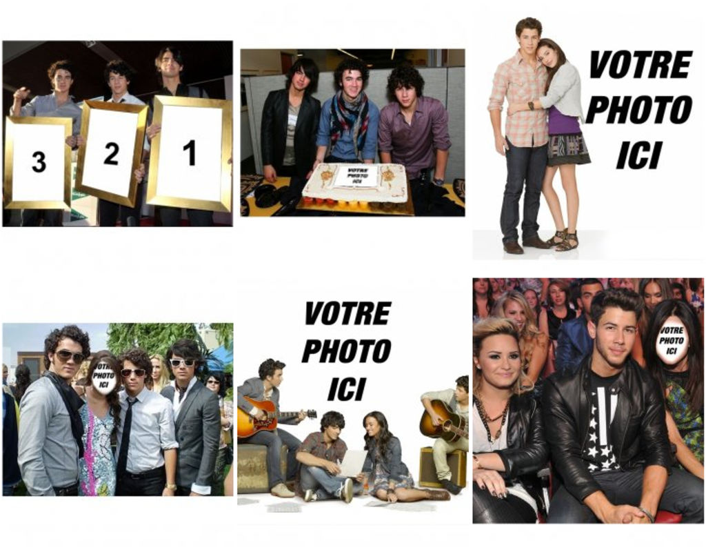 Photomontages avec les Jonas Brothers