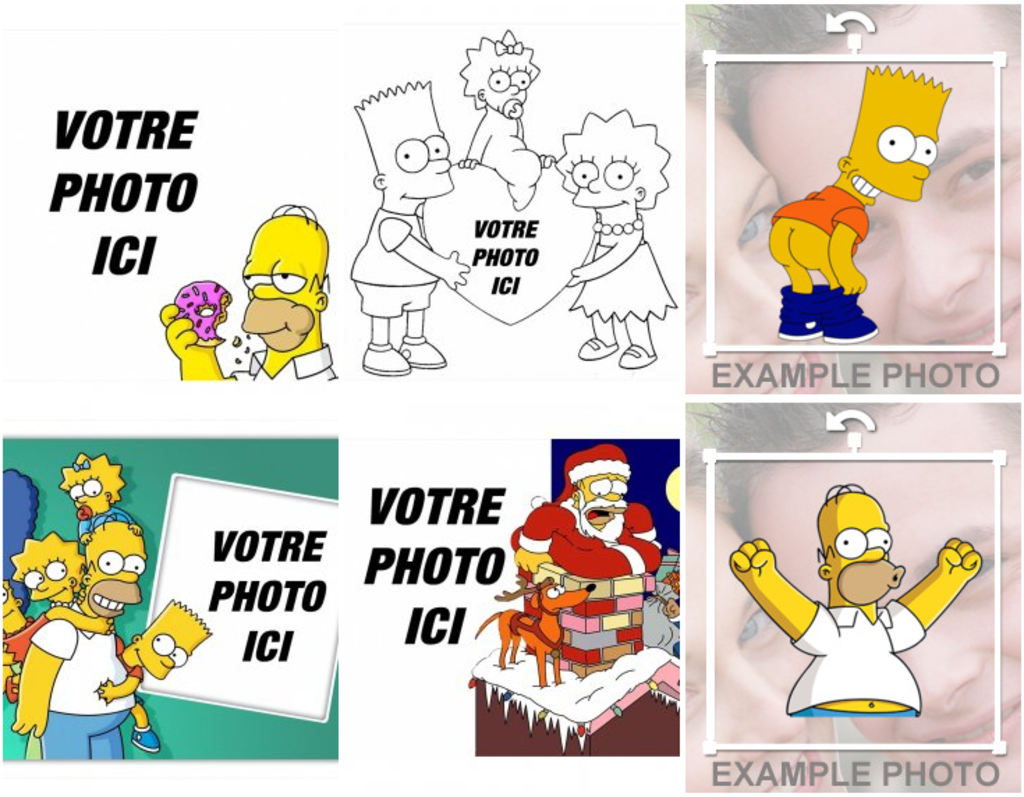 Photomontages avec vos personnages préférés de The Simpsons