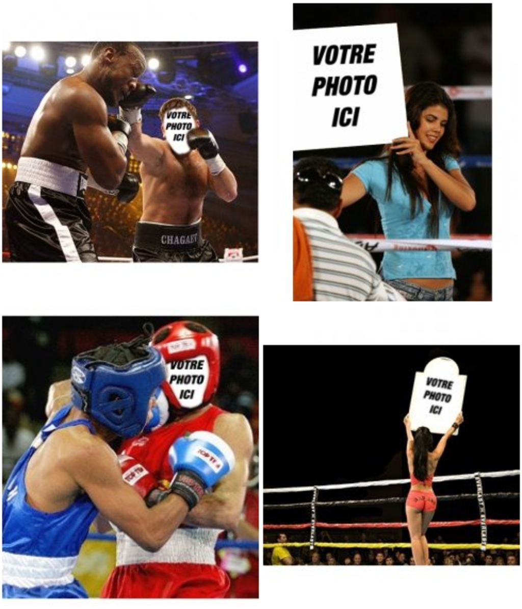 Photomontages boxe, être un combattant ou apparaît sur les affiches