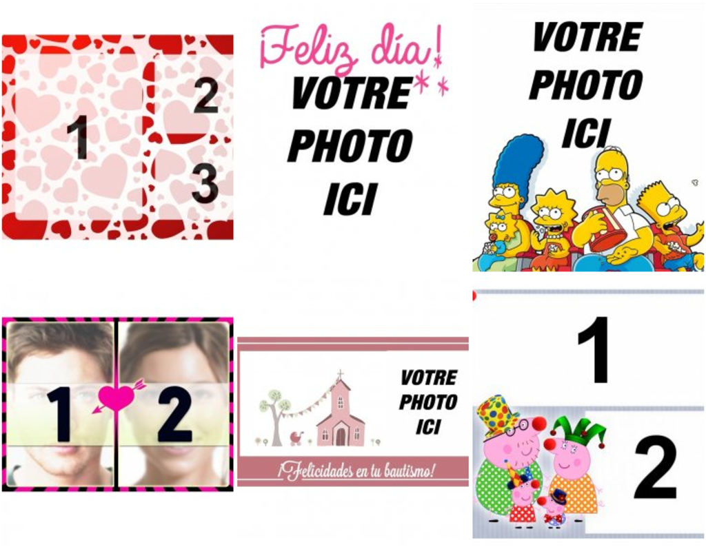 Photomontages et cadres en ligne pour votre famille