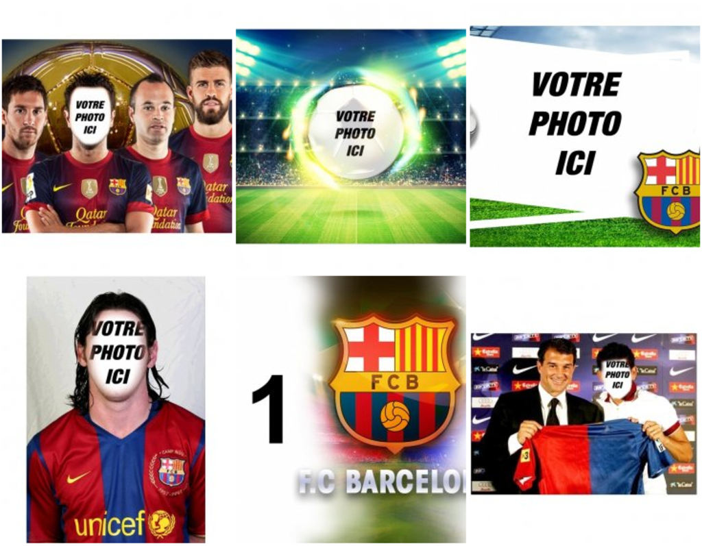 Photomontages et cadres photo de football