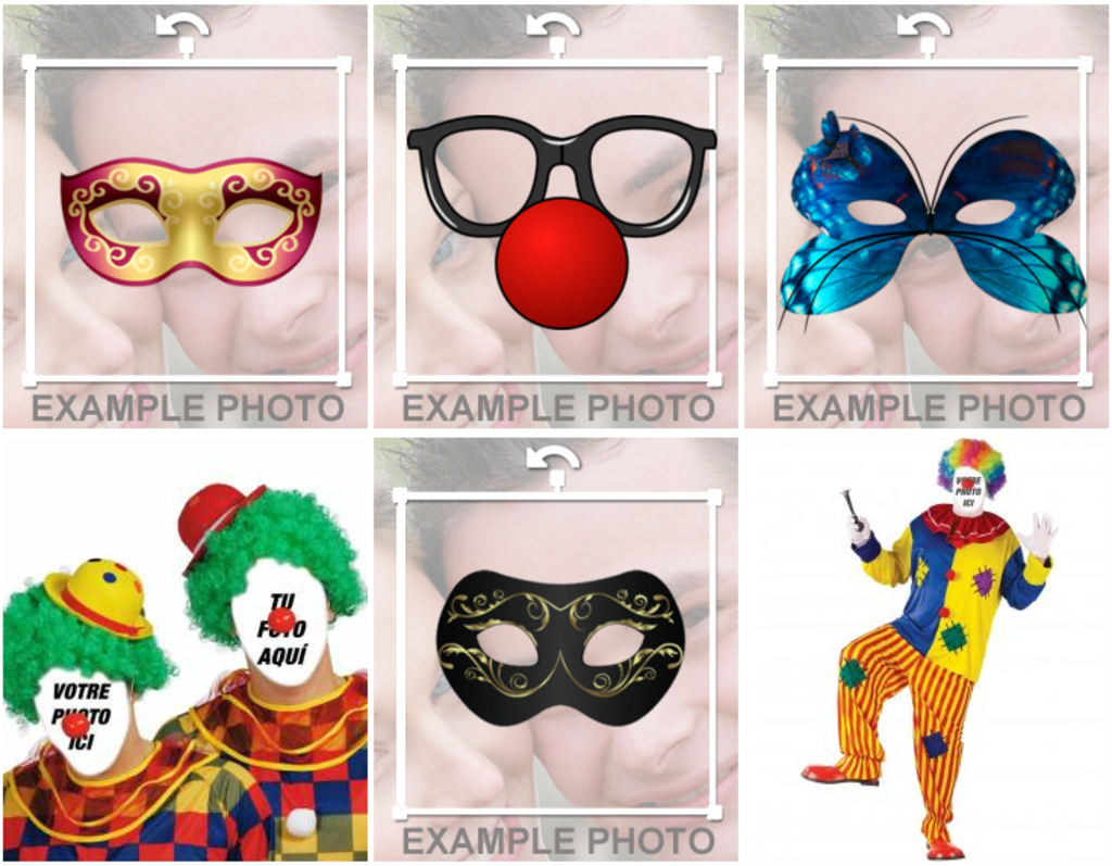 Photomontages et cadres pour le carnaval