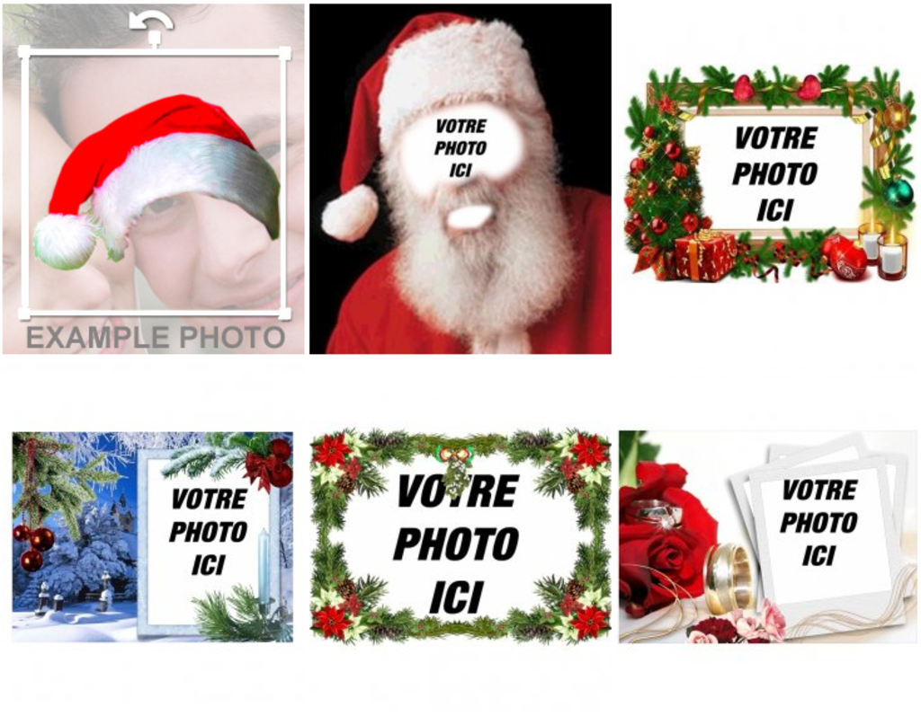 Photomontages et des cadres de photo pour Noël