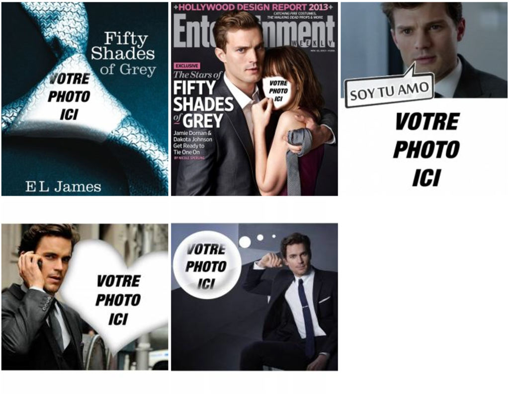 Photomontages et effets d'une photo de la livre et le film 50 Shades of Grey