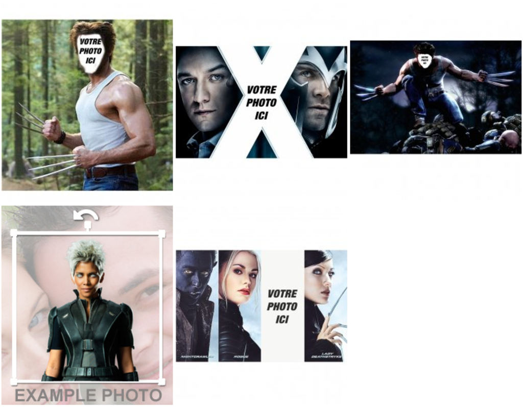 Photomontages et effets de photo de films X-men