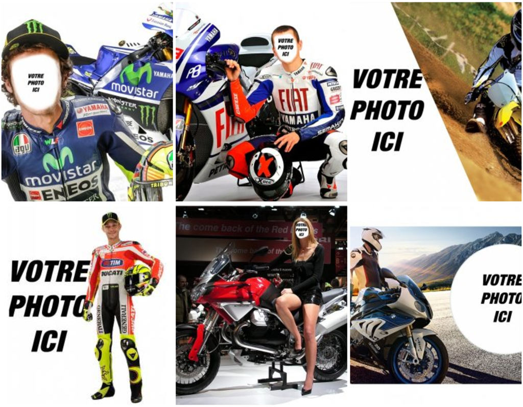 Photomontages de mettre votre photo avec des vélos de compétition