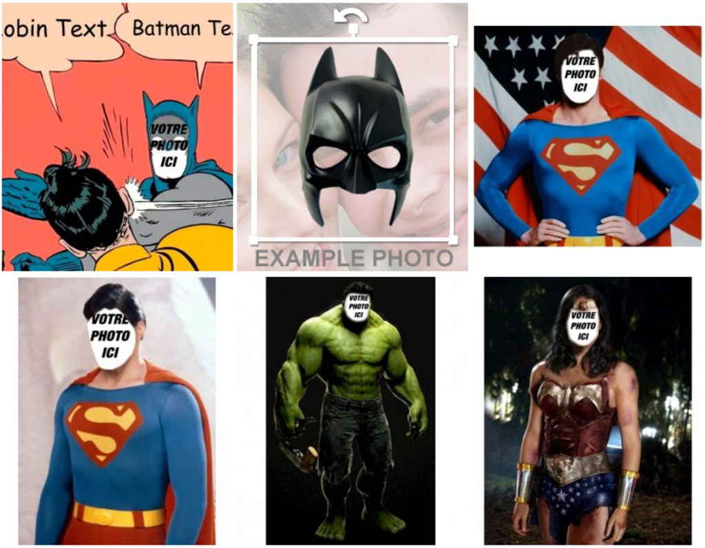 Photomontages de super-héros