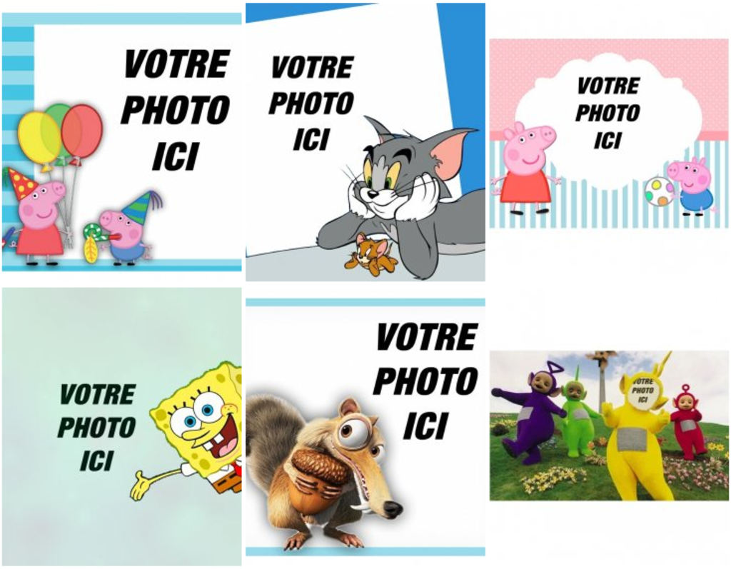 La série de photomontages enfants avec vos photos