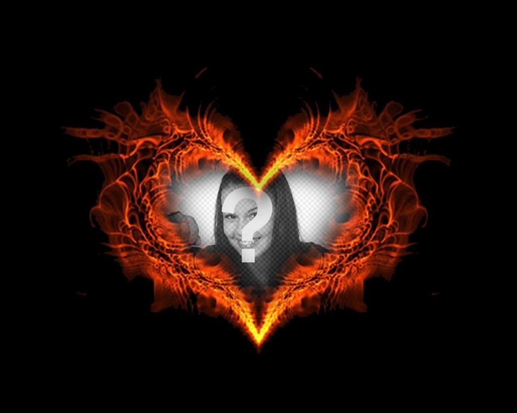 Gravure photo cadre en forme de coeur où vous pouvez mettre votre photo de fond. ..