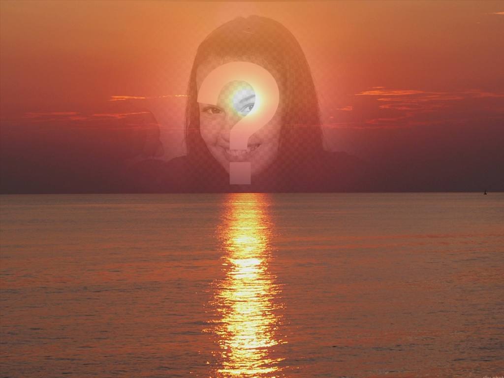 Pêle-mêle photo d'un coucher de soleil, dans les tons de rouge, avec une face de coupe ou d'une photographie. Ceci apparaît dans la transparence, en se concentrant sur..