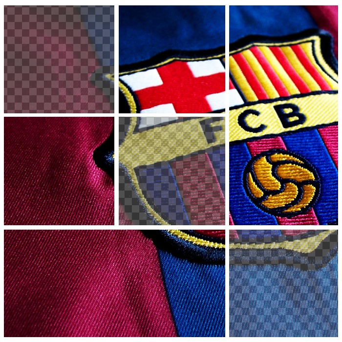 Collage avec le FC Barcelone badge que vous pouvez personnaliser avec 3..