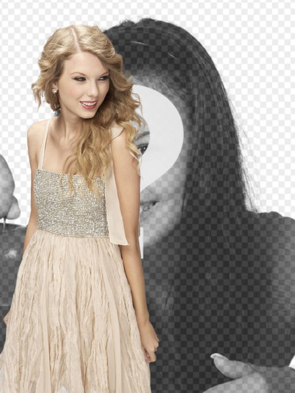 Photomontage avec Taylor Swift dans une robe brillante d'apparaître avec elle dans une photo et personnaliser avec du..