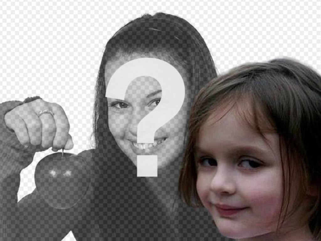 Photomontage avec la fille de feu, l'un des mèmes Internet les plus..
