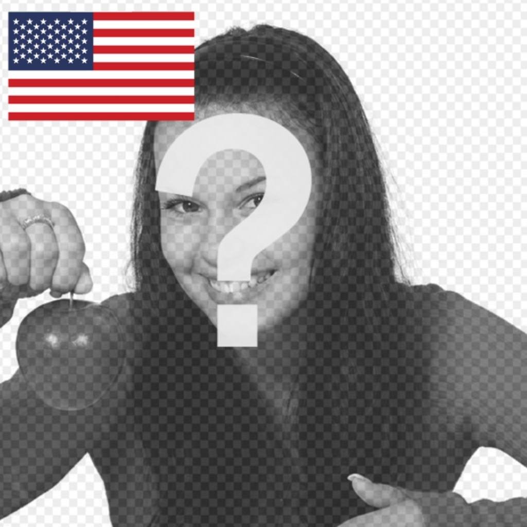 Photomontage avec le drapeau des États-Unis pour personnaliser votre photo de profil Twitter ou d'autres réseaux..