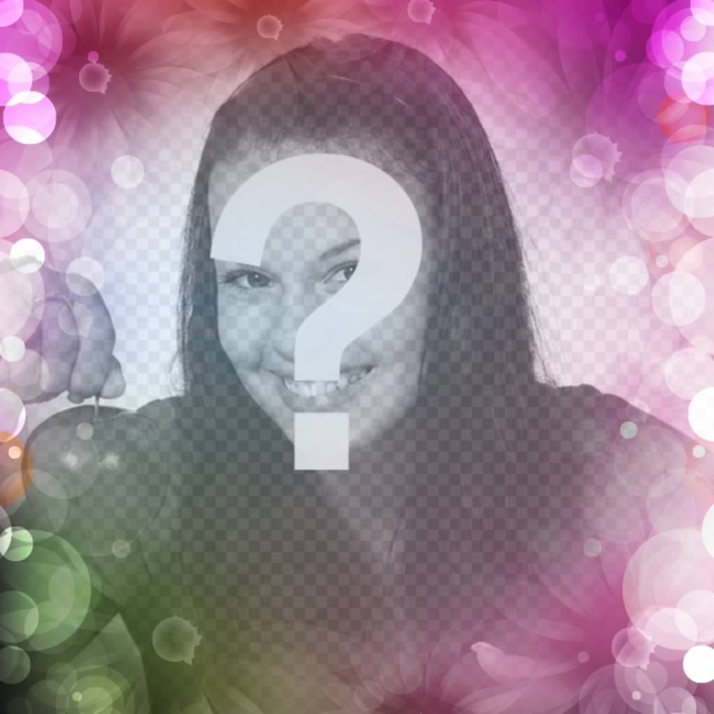 Créer un réseaux sociale avatar en ligne avec fleurs et des lumières colorées sur votre dimage de profil et montrer off votre..