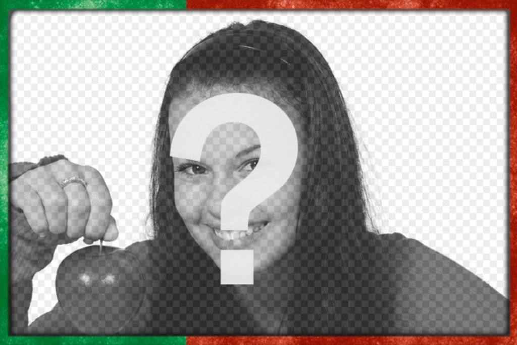 Cadre photo numérique avec portugal drapeau vert et rouge avec un style porté pour décorer vos photos en ligne..