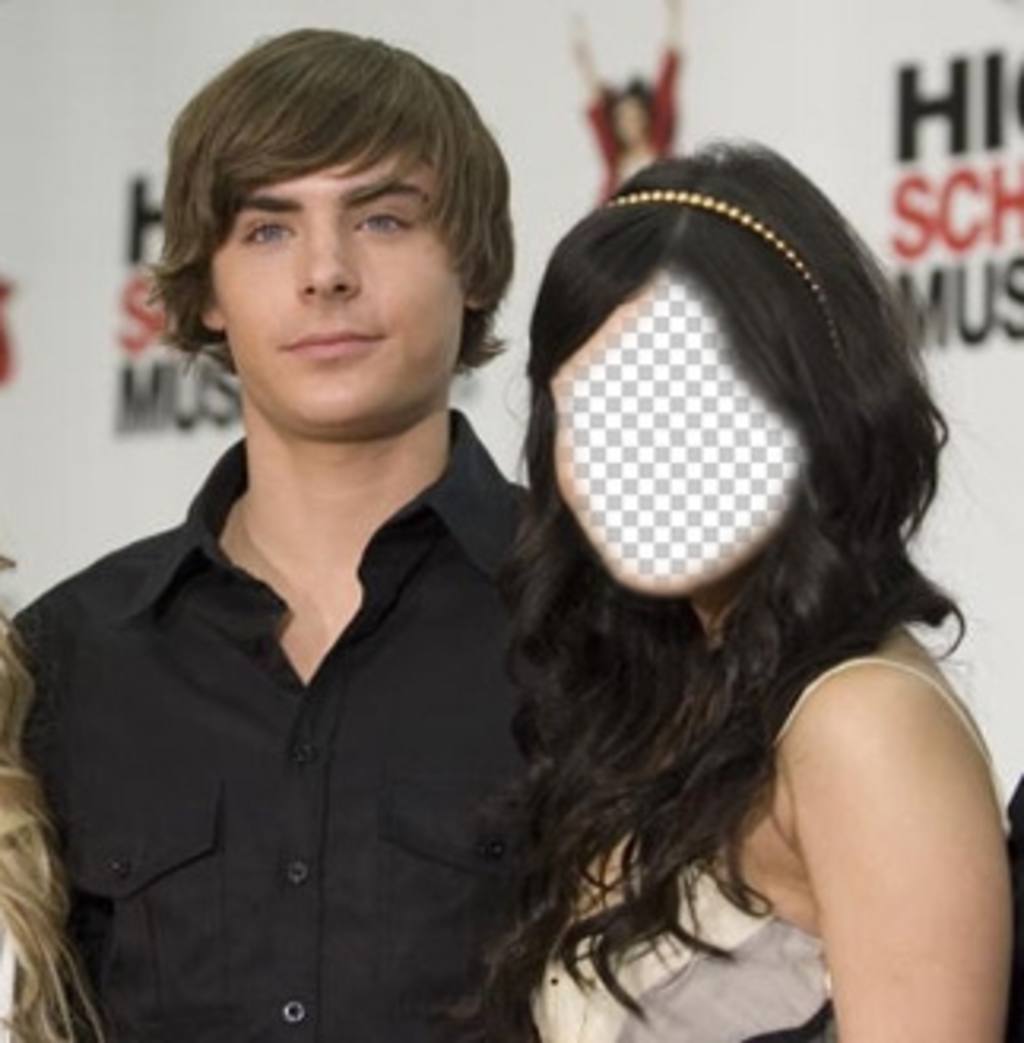 Montage photo pour mettre votre visage sur Vanessa Hudgens avec Zac Efron ..