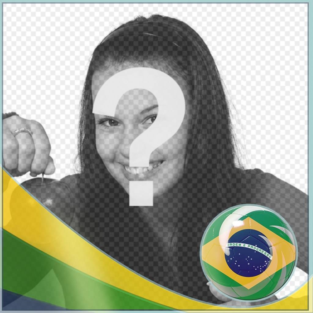 Montage avec le drapeau du Brasil ajouter vos photos de fond. ..