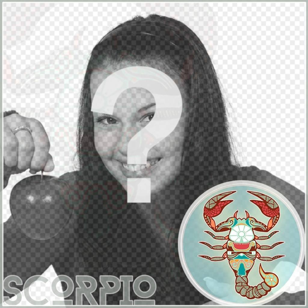 Cadre pour votre photo de profil avec une représentation symbolique de zodiaque de SCORPION. ..