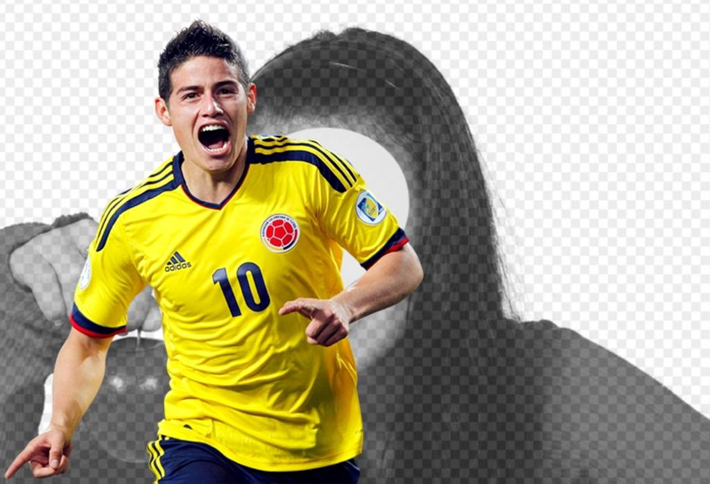 Photomontage avec James Rodriguez de la Colombie. ..