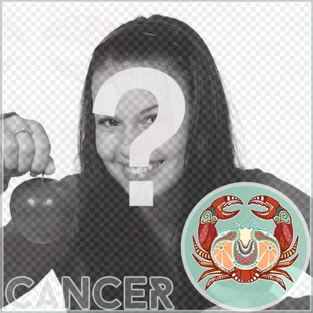 Effet photo signe du zodiaque en ligne du cancer. Cancer de crabe ..