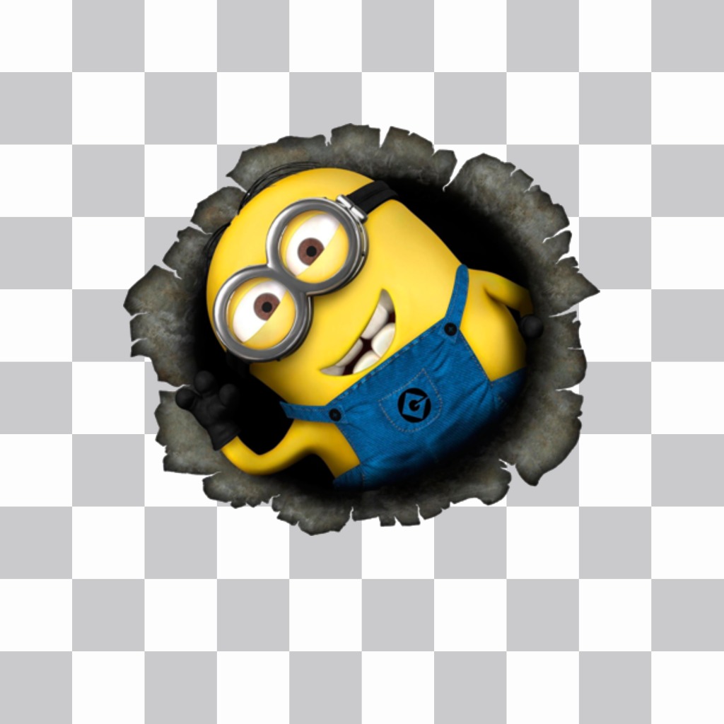 Un autocollant de minion à coller sur votre photo ..