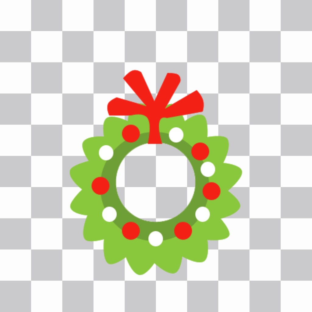 Sticker en ligne avec le gui pour décorer vos photos de Noël. ..