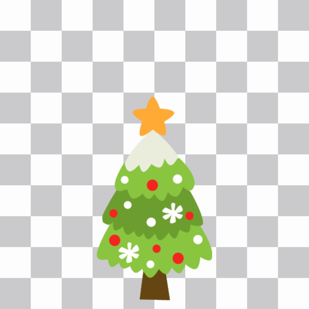 autocollant en ligne dun bel arbre de Noël pour décorer vos photos ..