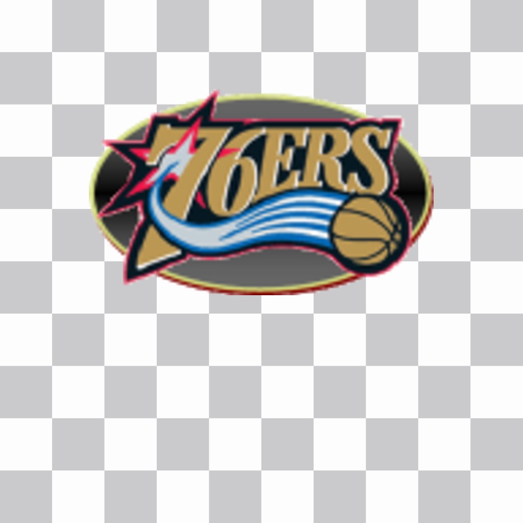 Autocollant avec le Philadelphia 76ers logo de léquipe. ..