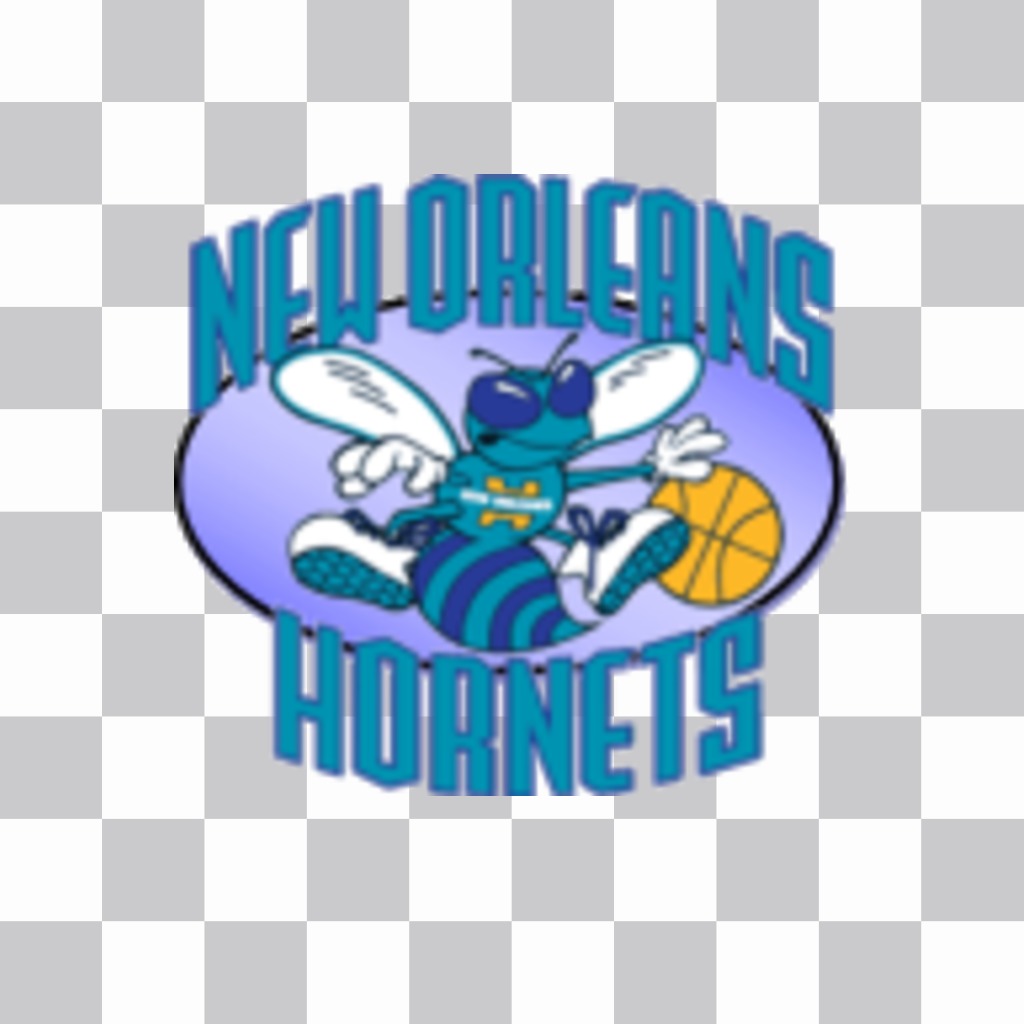 Autocollant avec le logo des New Orleans Hornets. ..