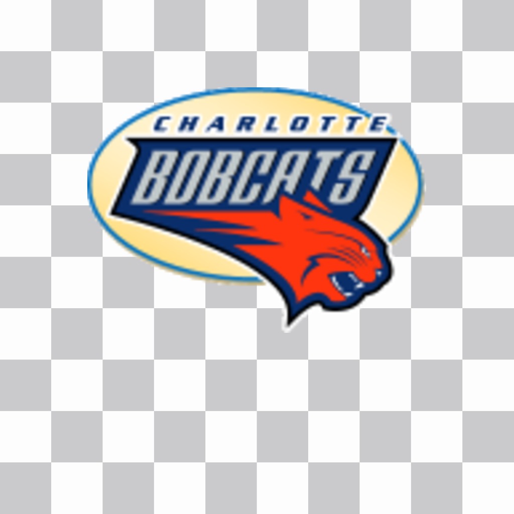 Autocollant avec le logo des Charlotte Bobcats. ..